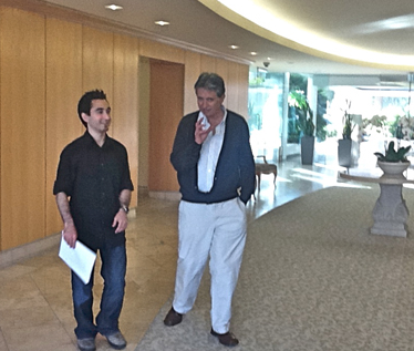 Gian Girardi BOHI Founder and teacher Art Galest walking on the Shores during a workshop